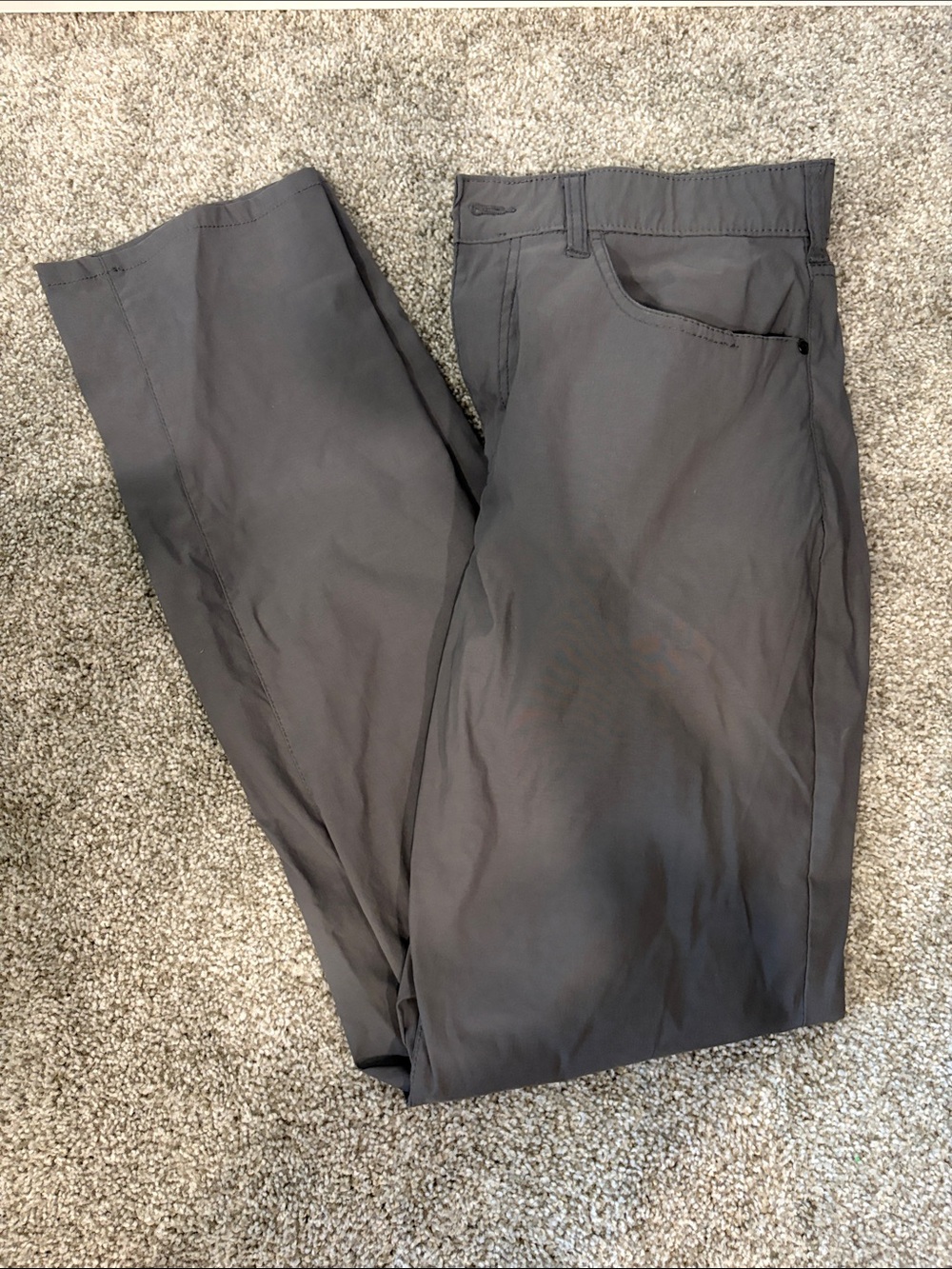 Men's Charcoal Gray Casual Pants